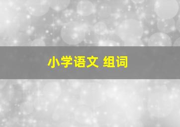 小学语文 组词